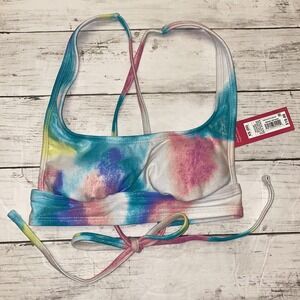 Xhilaration Bikini Top Womens XS Rainbow Tie Dye Swim Strappy Padded Target XS
